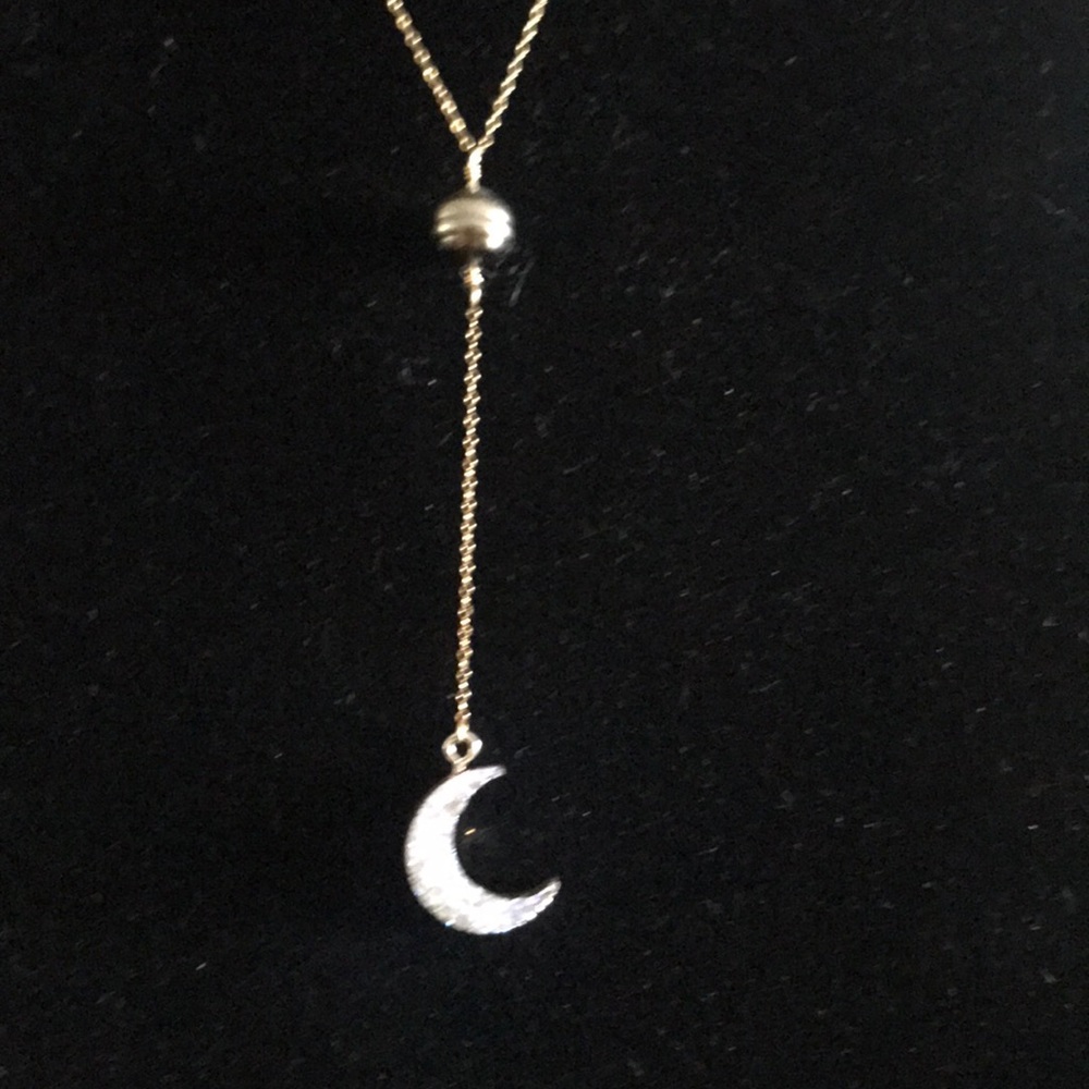 Moon druzy with Tahitian pearl necklace